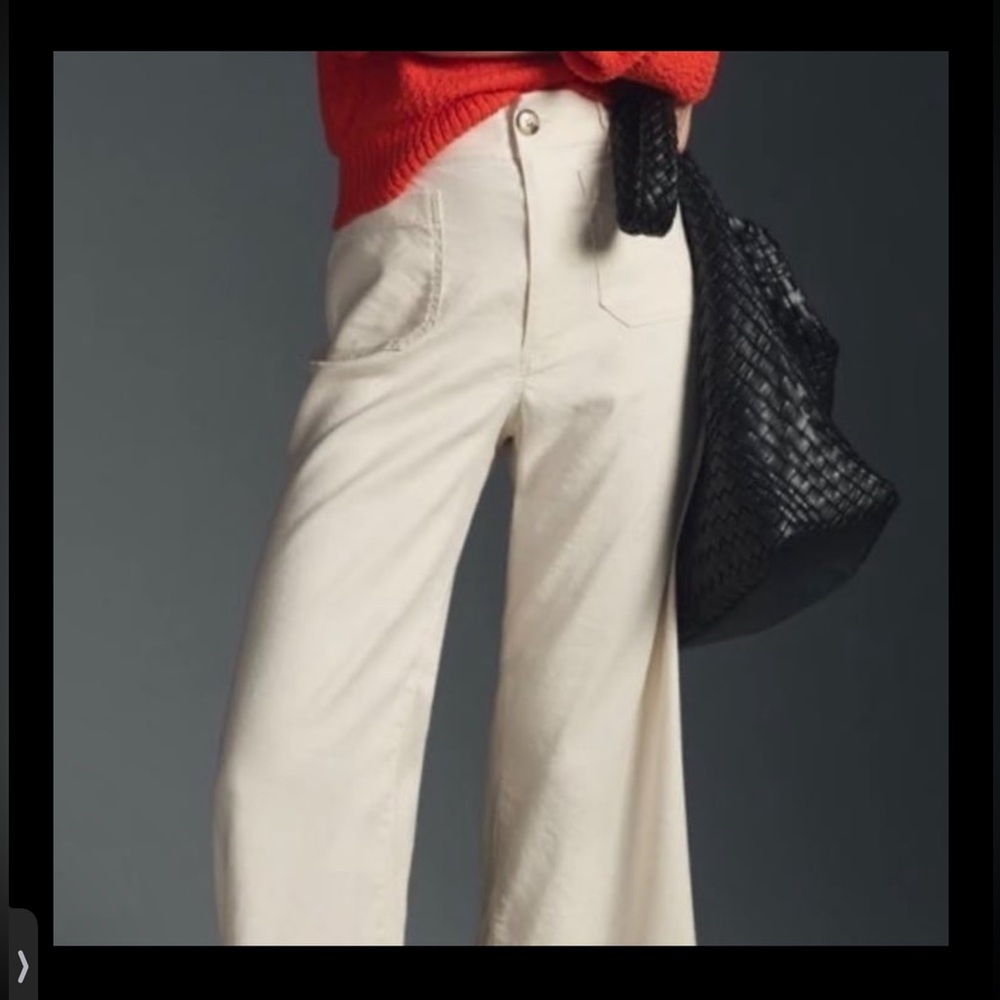Anthropologie Maeve The Colette Cropped Wide-Leg Pants size 32